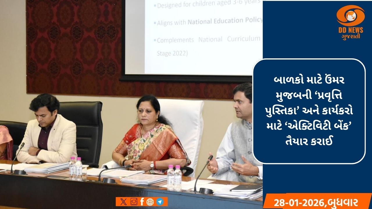 આંગણવાડીમાં બાળકોને 4 કલાકના દૈનિક સમયપત્રક મુજબ રમત-ગમત સાથે ગુણવત્તાયુક્ત શિક્ષણ અપાશે