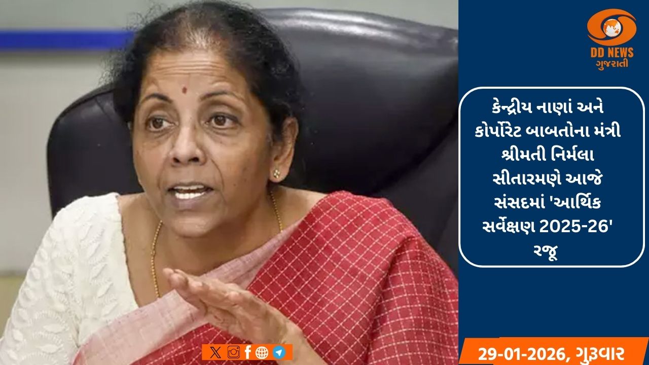 આર્થિક સર્વેક્ષણ 2025-26: ભારત 7.4% ના વૃદ્ધિ દર સાથે વિશ્વનું સૌથી ઝડપથી વિકસતું અર્થતંત્ર