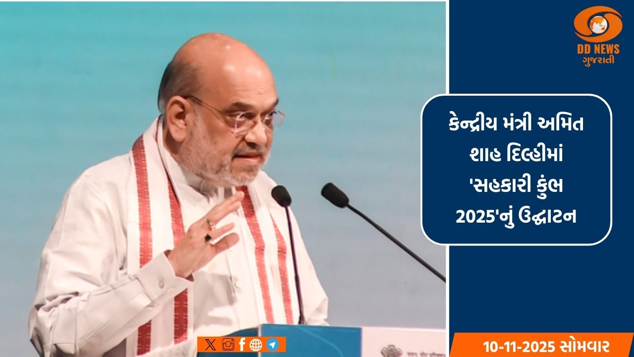 કેન્દ્રીય મંત્રી અમિત શાહ દિલ્હીમાં 'સહકારી કુંભ 2025'નું કરશે ઉદ્ઘાટન 