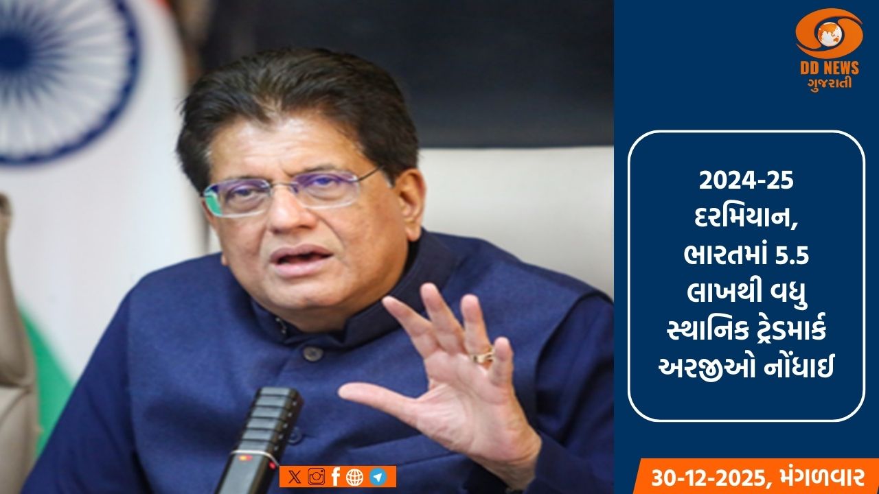 2024-25માં ભારતમાં 5.5 લાખથી વધુ ટ્રેડમાર્ક નોંધણી થશે: પીયૂષ ગોયલ