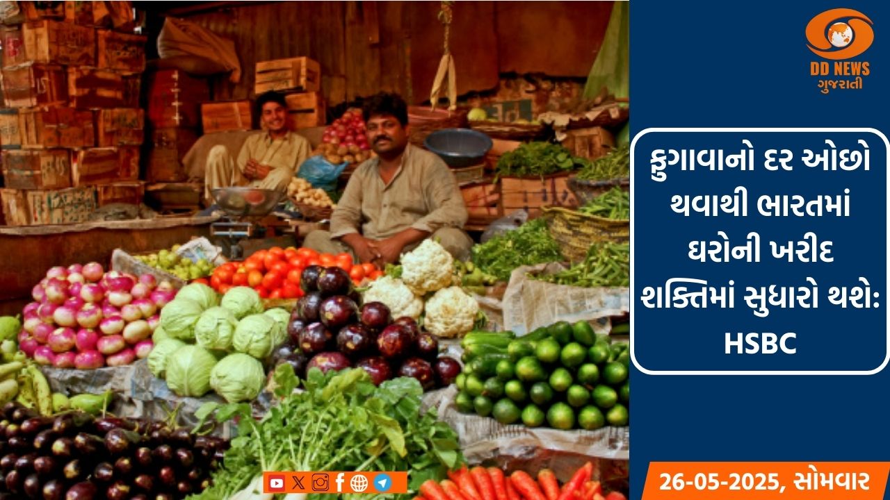 ફુગાવાનો દર ઓછો થવાથી ભારતમાં ઘરોની ખરીદ શક્તિમાં સુધારો થશે: HSBC