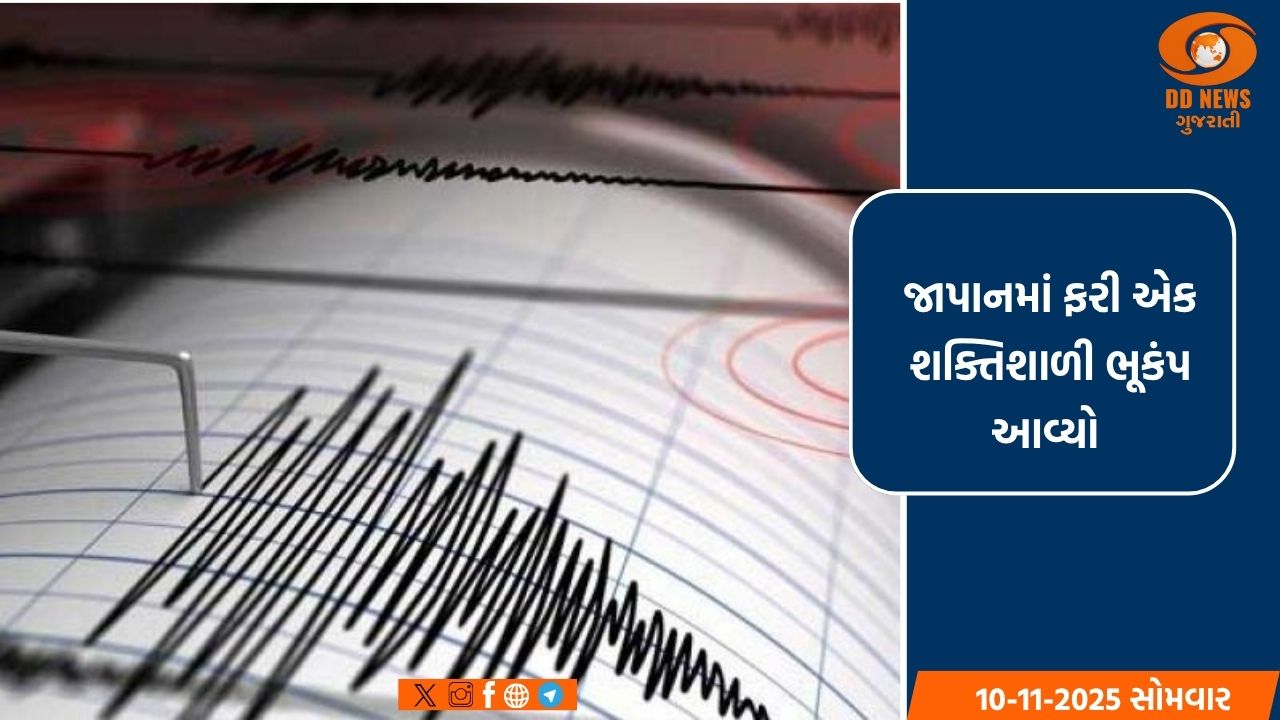 જાપાનમાં ફરી એક શક્તિશાળી ભૂકંપ અનુભવાયો, જેના કારણે સુનામીની ચેતવણી આપવામાં આવી