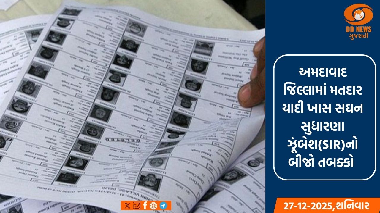 અમદાવાદ જીલ્લામાં મતદારયાદી ખાસ સઘન સુધારણા ઝૂંબેશ(SIR)2025 વિશેષ કેમ્પનું આયોજન