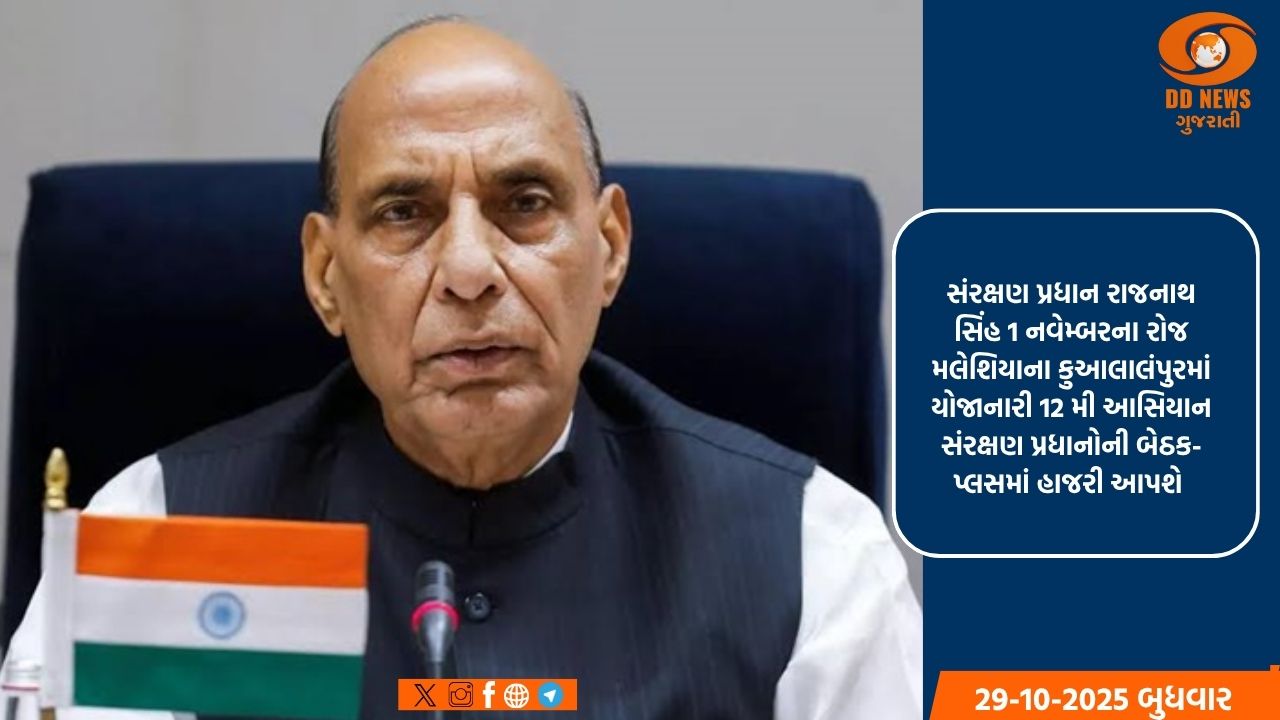 રાજનાથ સિંહ કુઆલાલંપુરમાં 12મી આસિયાન સંરક્ષણ પ્રધાનોની બેઠક-પ્લસમાં આપશે હાજરી 