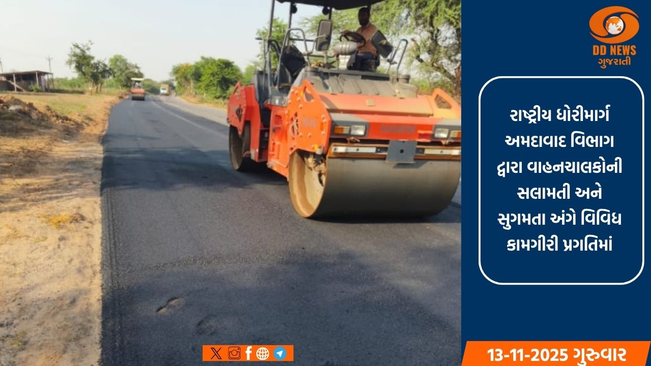 રાષ્ટ્રીય ધોરીમાર્ગો પર માળખાગત સુવિધા અને સલામતીના કામો પૂરજોશમાં