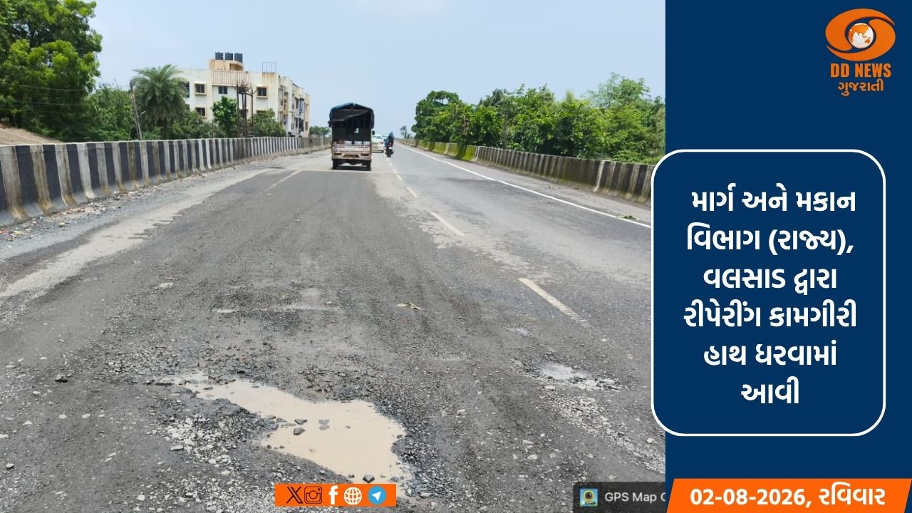 વલસાડ: NH-48 અને NH-848Bને જોડતા મોતીવાડા રેલવે ઓવરબ્રિજ પર પેચવર્કની કામગીરી સંપન્ન