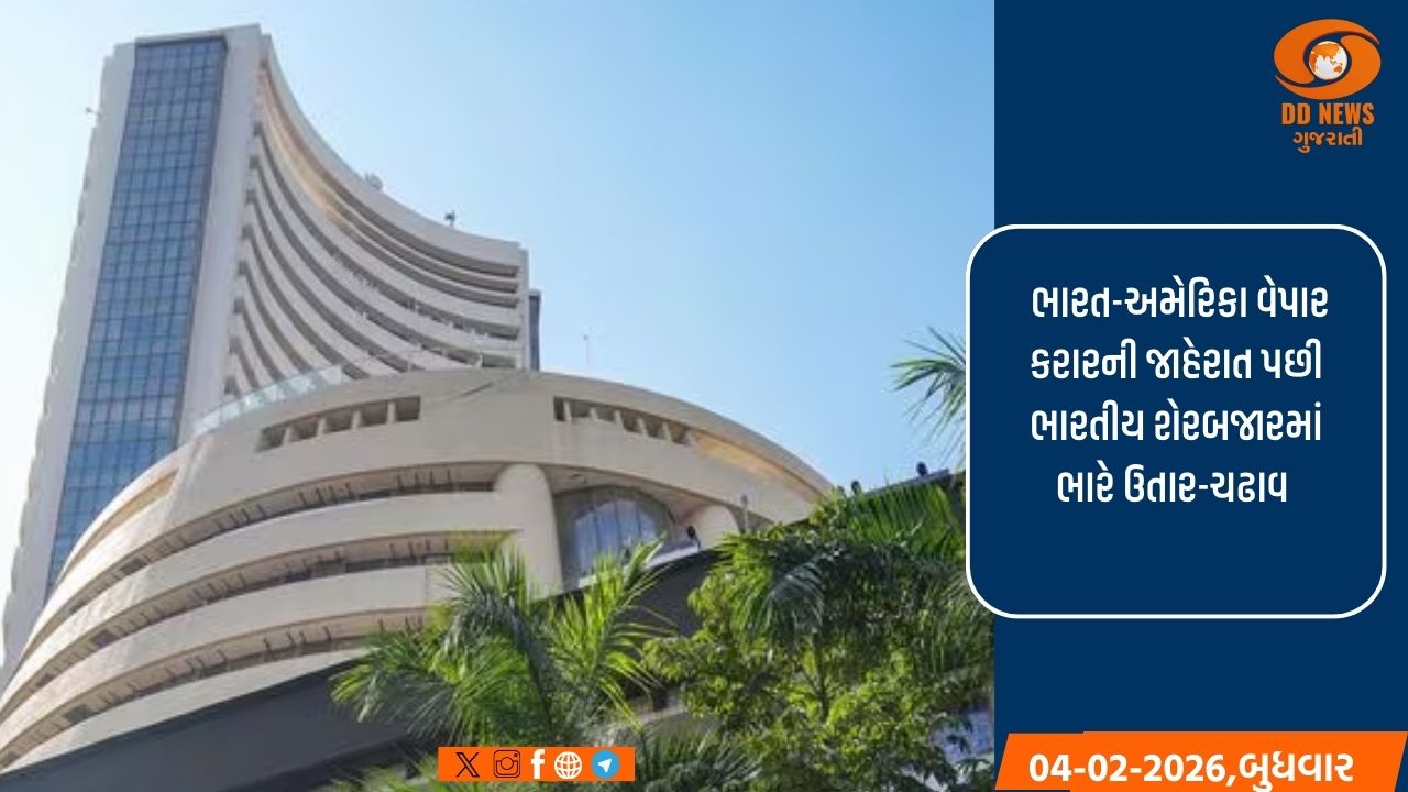 ભારતીય શેરબજારમાં ભારે ઉતાર-ચઢાવ જોવા મળ્યા
