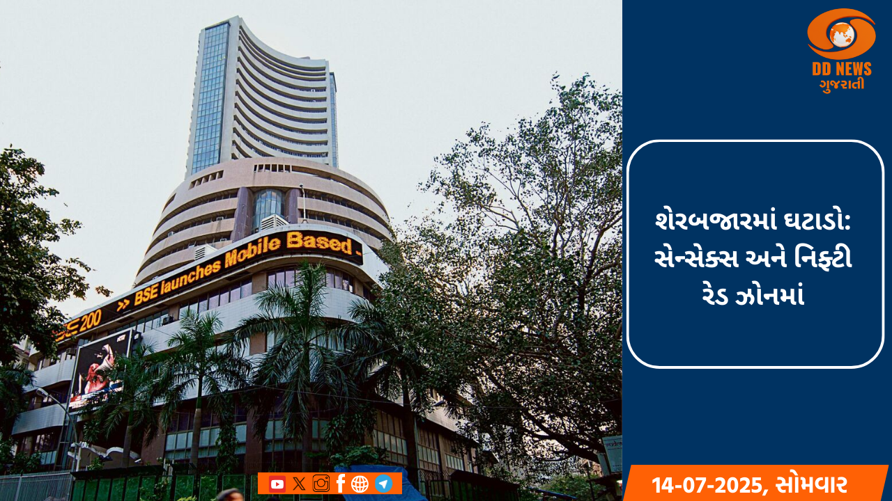 શેરબજારમાં ઘટાડો: સેન્સેક્સ અને નિફ્ટી રેડ ઝોનમાં, સોના-ચાંદીમાં ઉછાળો