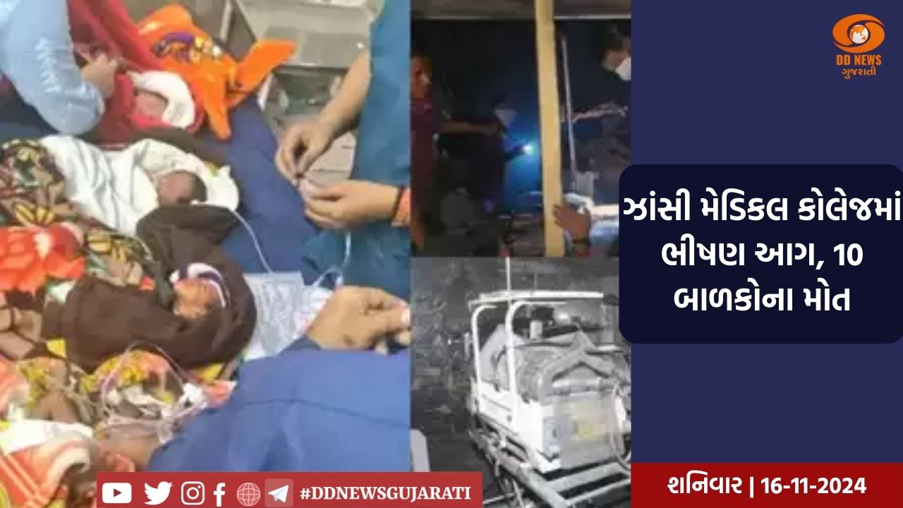 ઝાંસી મેડિકલ કોલેજમાં ભીષણ આગ, 10 બાળકોના મોત