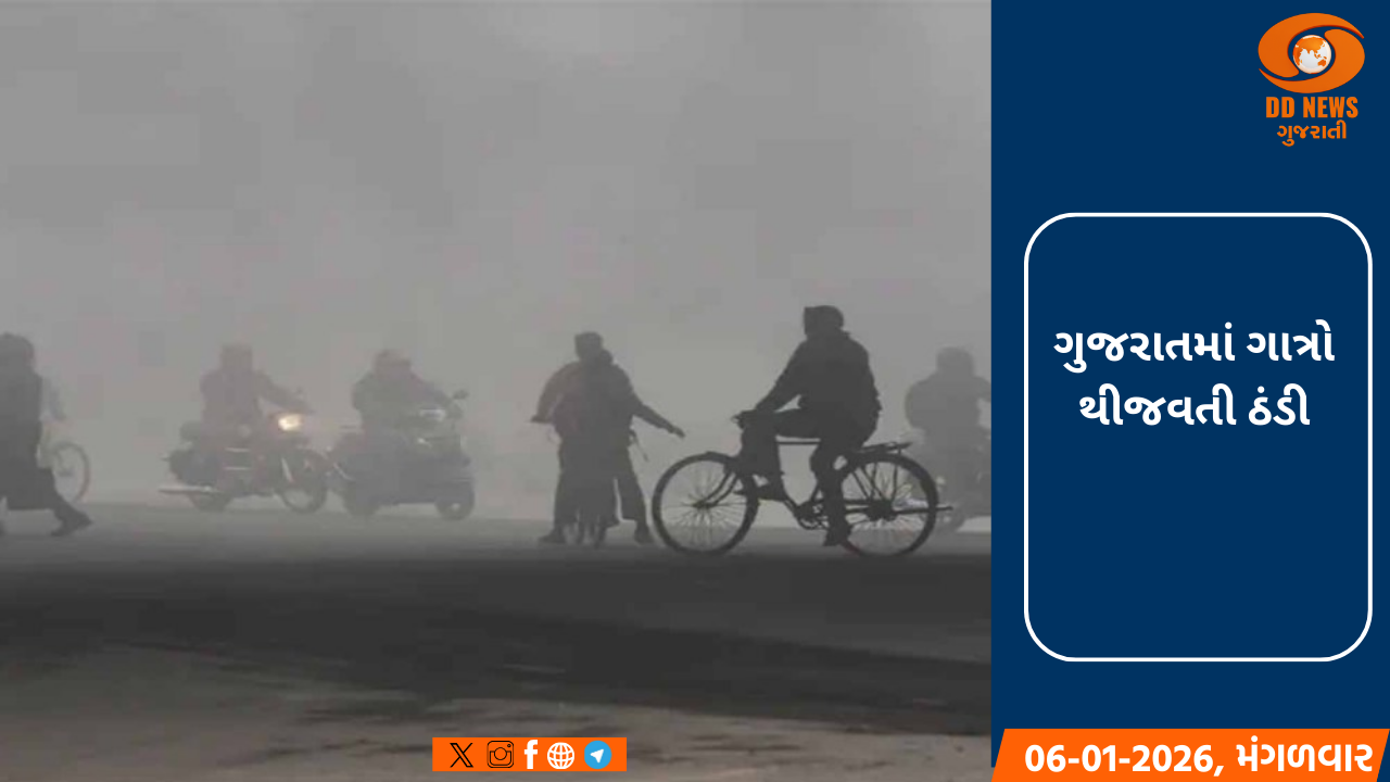 ગુજરાતમાં ગાત્રો થીજવતી ઠંડી: નલિયા 7.5 ડિગ્રી સાથે રાજ્યનું સૌથી ઠંડું શહેર