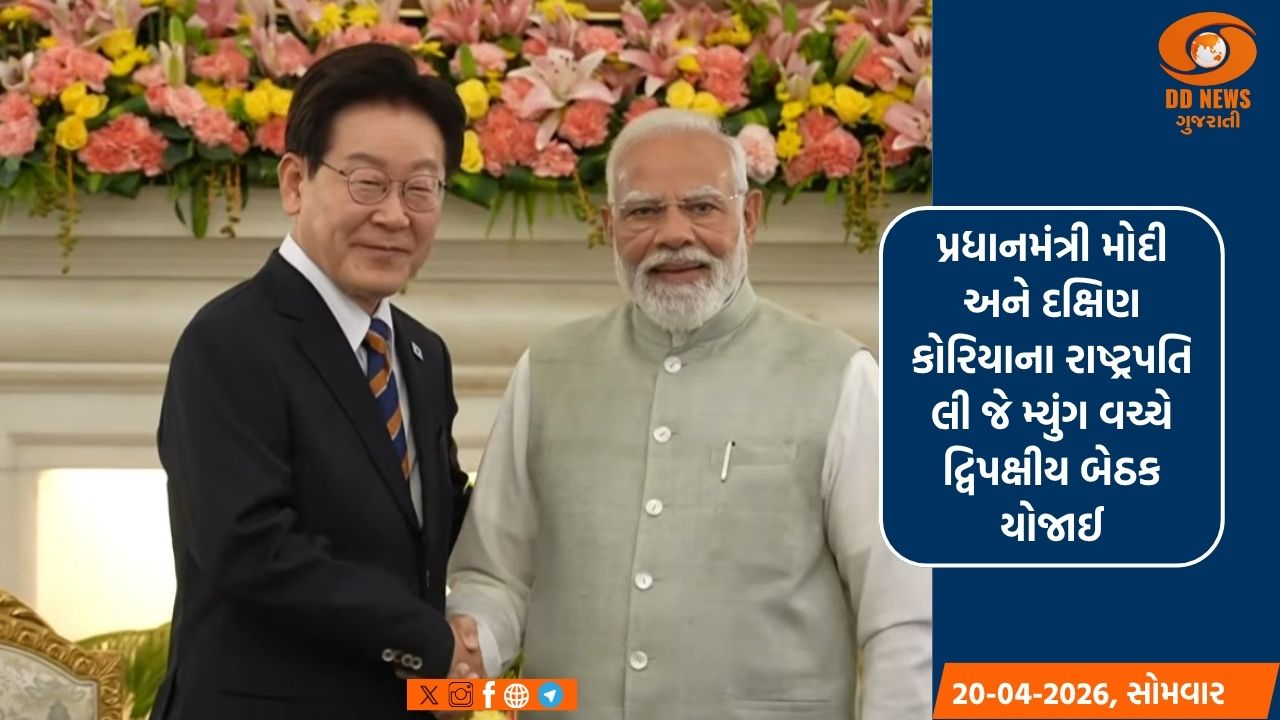 પ્રધાનમંત્રી મોદી અને દક્ષિણ કોરિયાના રાષ્ટ્રપતિ લી જે મ્યુંગ વચ્ચે દ્વિપક્ષીય બેઠક યોજાઈ