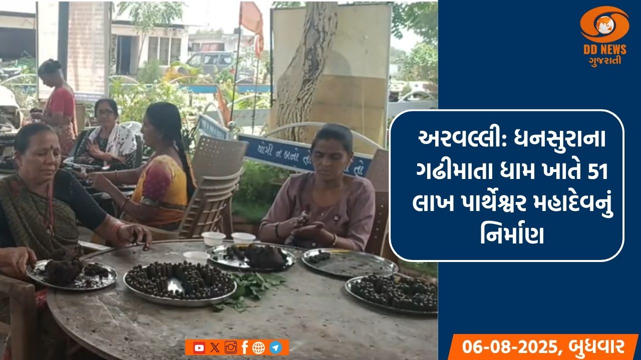 અરવલ્લી: ધનસુરાના ગઢીમાતા ધામ ખાતે 51 લાખ પાર્થેશ્વર મહાદેવનું નિર્માણ, અત્યાર સુધીમાં 36 લાખ શિવલિંગ બન્યા