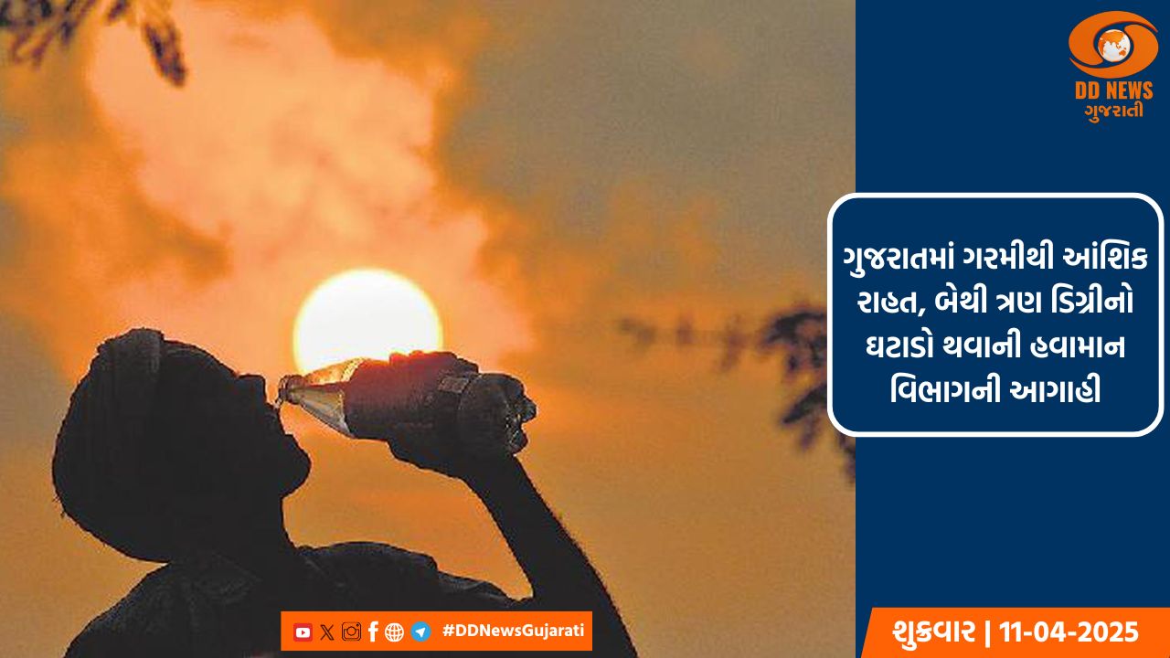 ગુજરાતમાં ગરમીના પ્રકોપથી આંશિક રાહત,  બેથી ત્રણ ડિગ્રીનો ઘટાડો થવાની હવામાન વિભાગની આગાહી