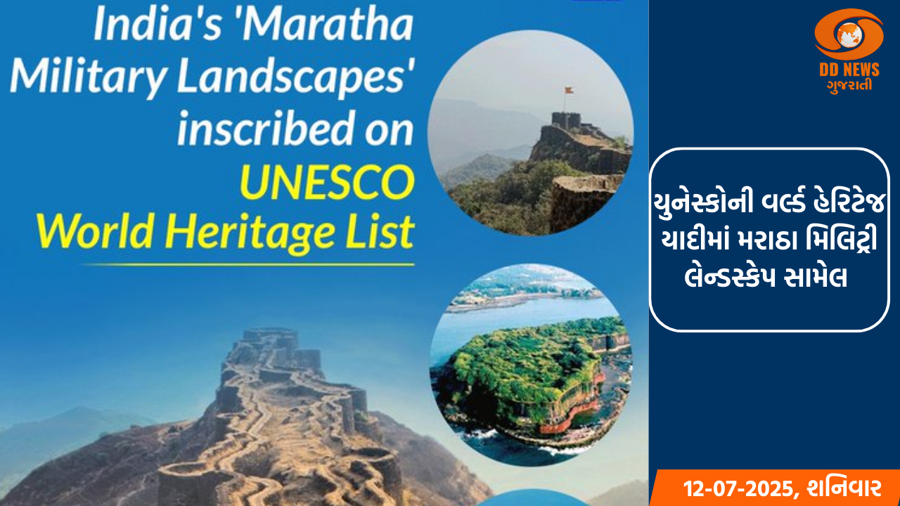 યુનેસ્કોની વર્લ્ડ હેરિટેજ યાદીમાં મરાઠા મિલિટ્રી લેન્ડસ્કેપ સામેલ 