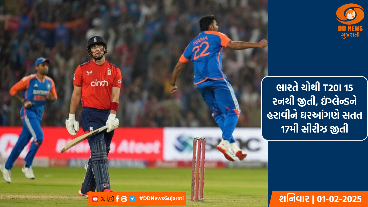 ઘરઆંગણે ભારતનો દબદબો યથાવત, સતત 17મી સીરીઝ કબજે કરી, 3-1થી લીડ મેળવી