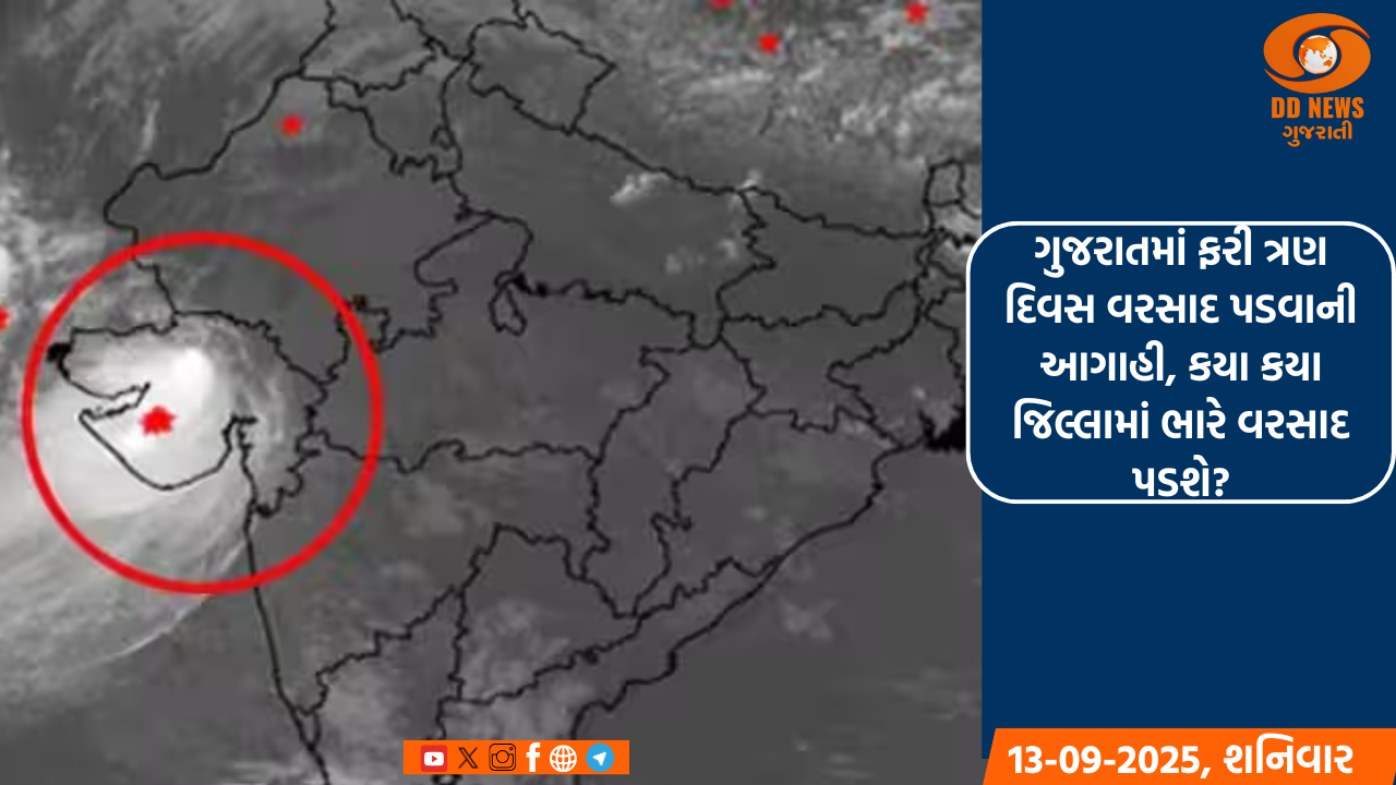 ગુજરાતમાં ફરી ત્રણ દિવસ વરસાદ પડવાની આગાહી, કયા કયા જિલ્લામાં ભારે વરસાદ પડશે?
