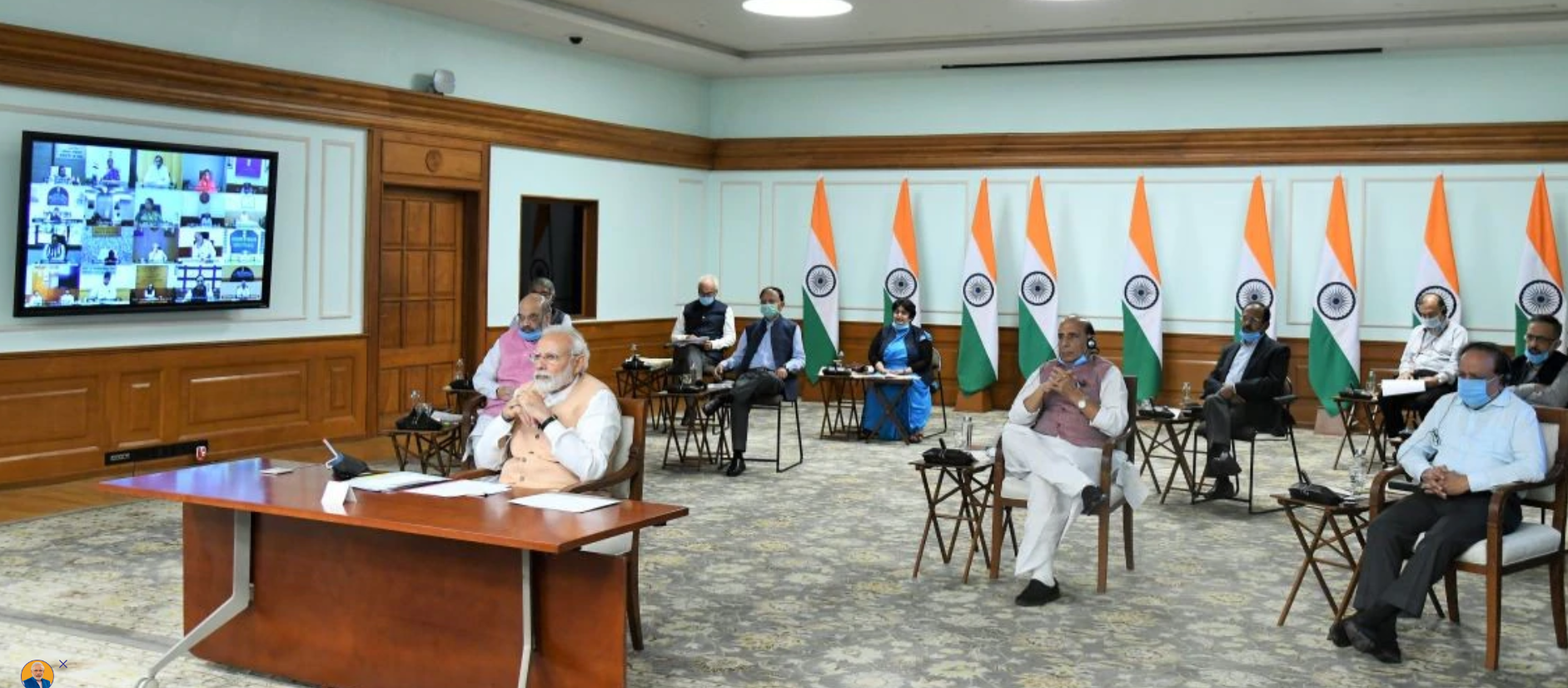 PM નરેન્દ્ર મોદીએ વીડિયો કોન્ફરન્સ દ્વારા મંત્રીમંડળના સભ્યો સાથે બેઠક યોજી