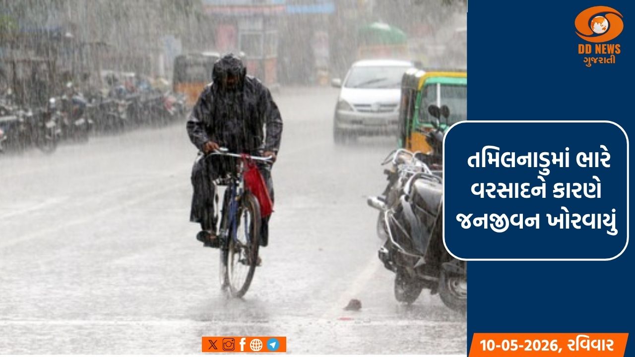 તમિલનાડુમાં ભારે વરસાદને કારણે જનજીવન ખોરવાયું, મુખ્ય જળાશયોમાં પાણીનો પ્રવાહ વધ્યો