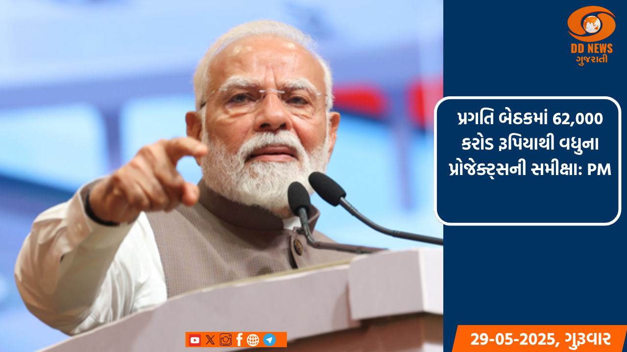 પ્રગતિ બેઠકમાં 62,000 કરોડ રૂપિયાથી વધુના પ્રોજેક્ટ્સની સમીક્ષા: PM