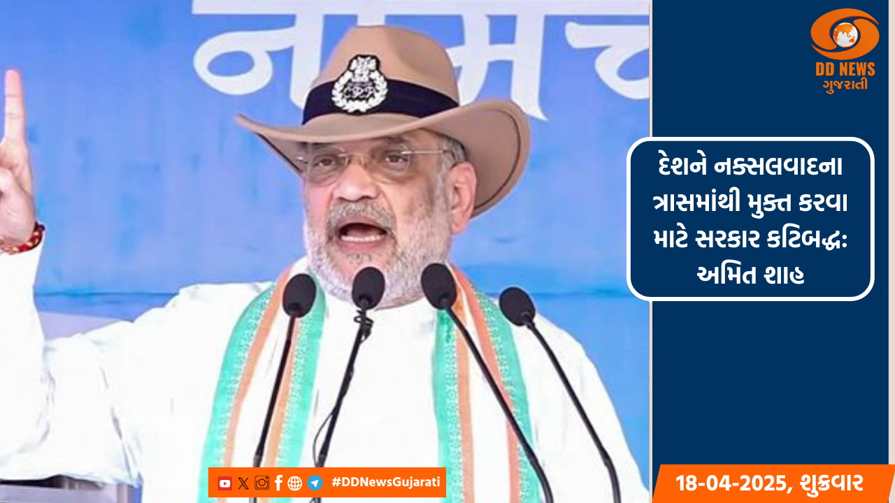 દેશને નક્સલવાદના ત્રાસમાંથી મુક્ત કરવા માટે સરકાર કટિબદ્ધ: અમિત શાહ