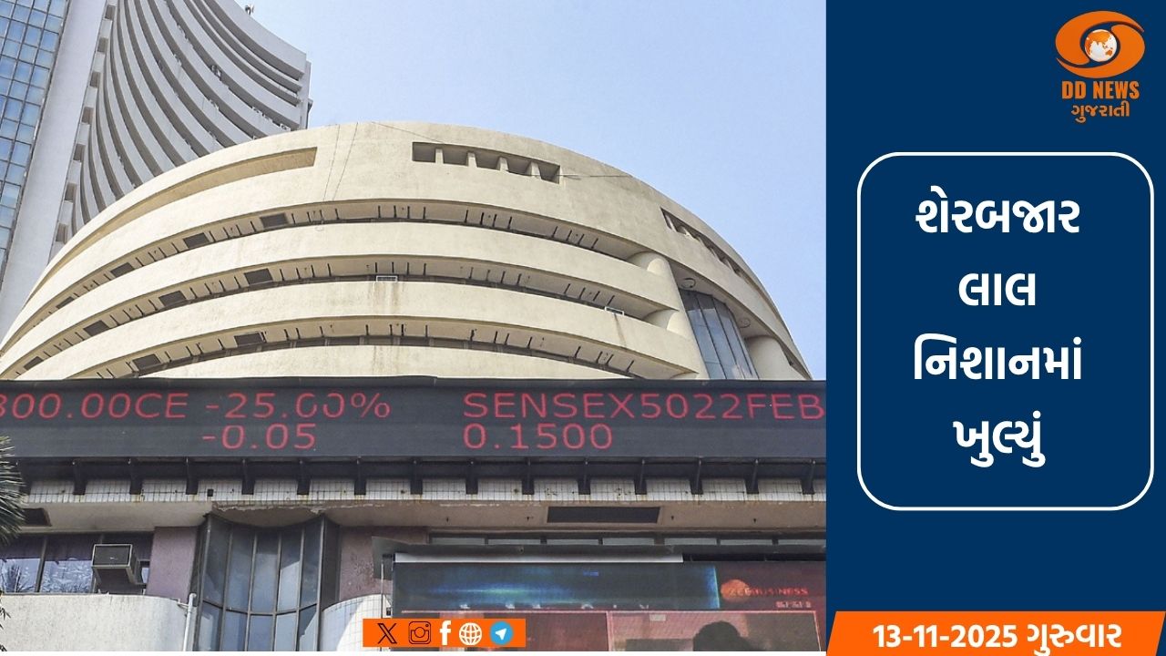 શેરબજાર લાલ નિશાનમાં ખુલ્યું, સેન્સેક્સ 138 પોઈન્ટ ઘટ્યો, નિફ્ટી 25,850 ની નીચે