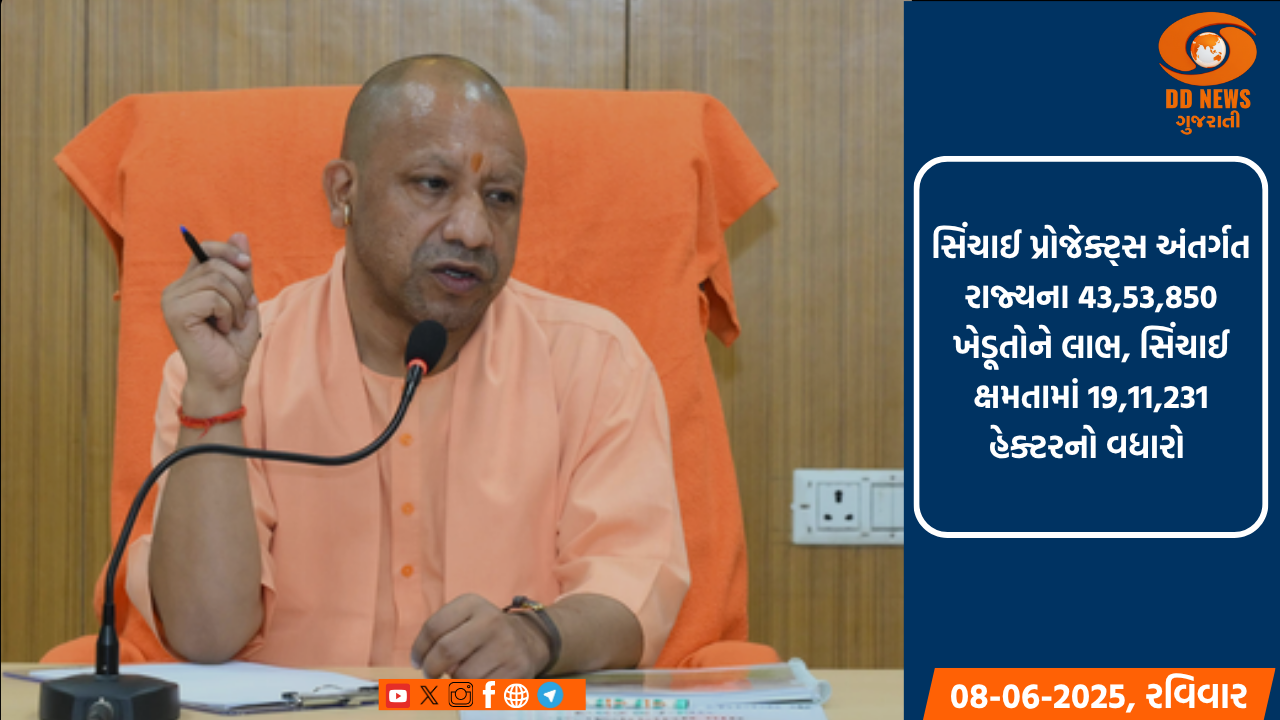ઉત્તર પ્રદેશ સરકારે આઠ વર્ષમાં મુખ્ય, મધ્યમ અને નાની સિંચાઈના 29 પ્રોજેક્ટ્સ પૂર્ણ કર્યા