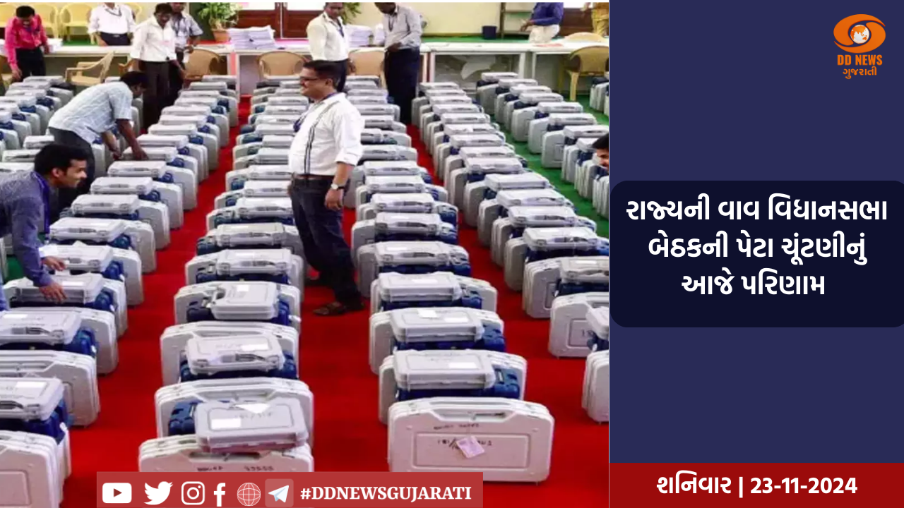 રાજ્યની વાવ વિધાનસભા બેઠકની પેટા ચૂંટણીનું આજે પરિણામ 