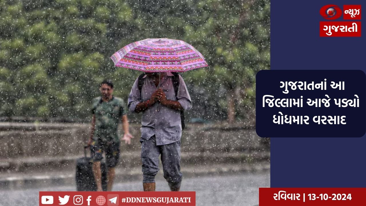  ગુજરાતનાં આ જિલ્લામાં આજે પડ્યો ધોધમાર વરસાદ 