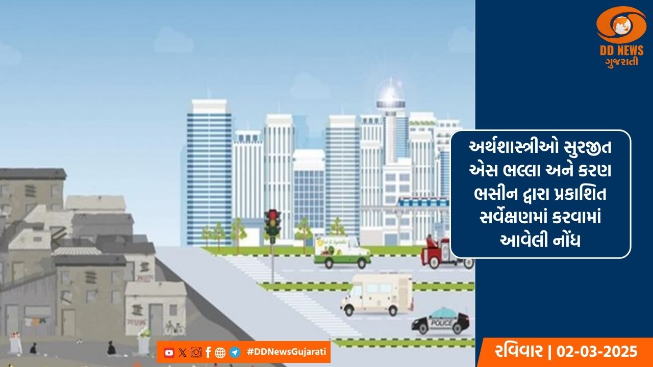 ભારતમાં છેલ્લા દાયકામાં ગરીબી અને અસમાનતામાં તીવ્ર ઘટાડો નોંધાયો 