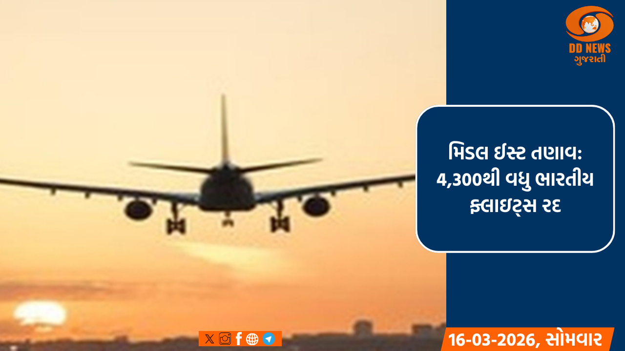 પશ્ચિમ એશિયામાં ચાલી રહેલા તણાવ વચ્ચે 4,300 થી વધુ ભારતીય ફ્લાઇટ્સ રદ