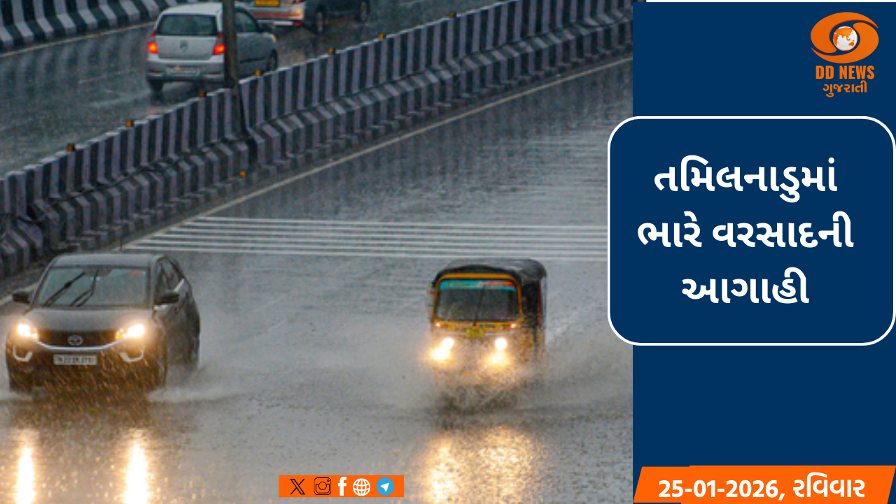 બંગાળની ખાડીમાં વરસાદી સિસ્ટમ:તમિલનાડુના 9 જિલ્લામાં ભારે વરસાદની આગાહી