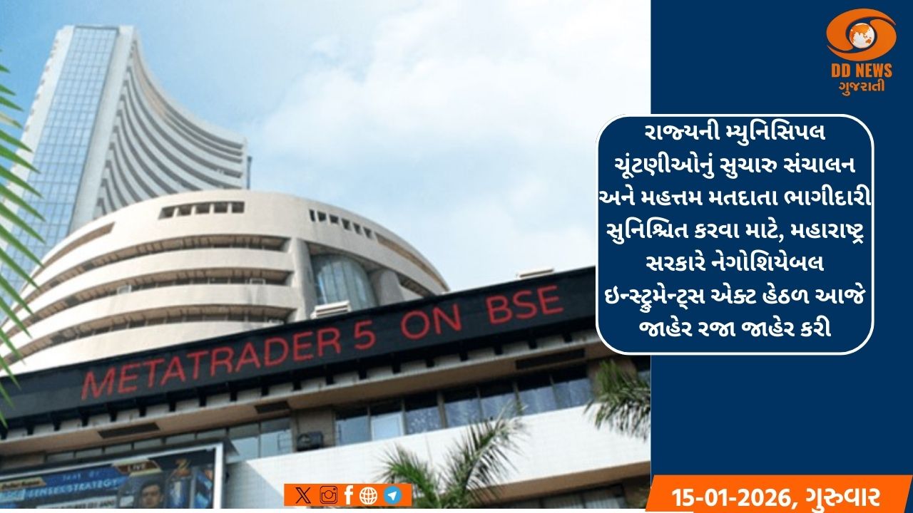 મહારાષ્ટ્ર મ્યુનિસિપલ ચૂંટણીઓને કારણે, આજે શેરબજાર બંધ