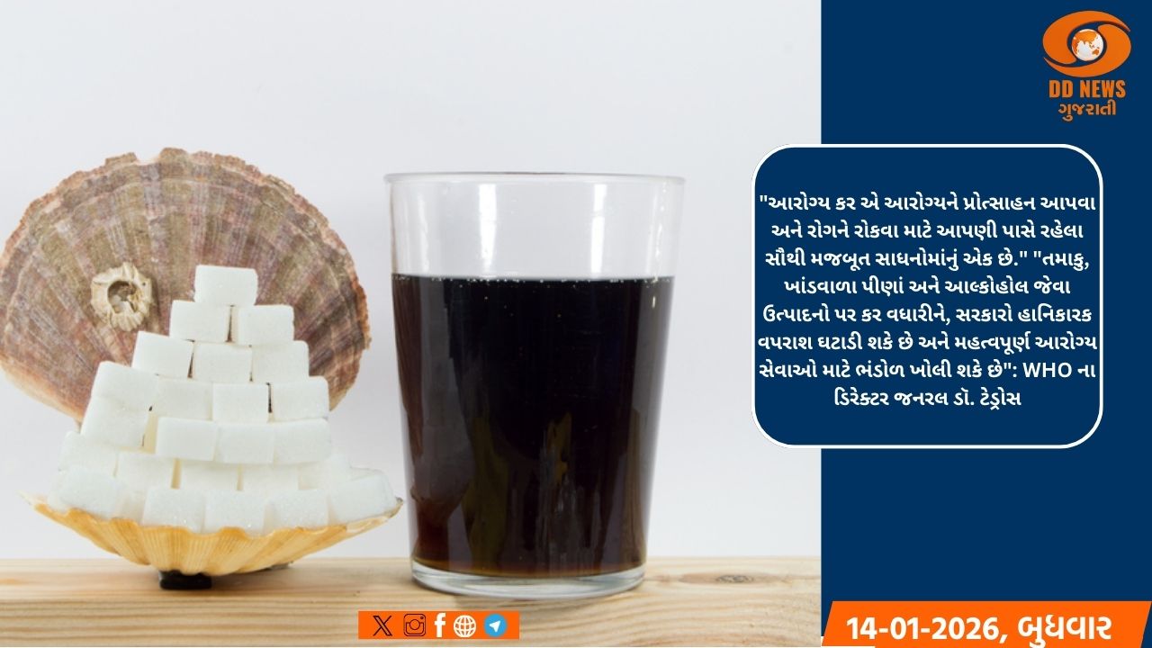 ડાયાબિટીસ અને કેન્સર ઘટાડવા માટે ફળોના રસ, ખાંડવાળા પીણાં, આલ્કોહોલ પર કર વધારો: WHO