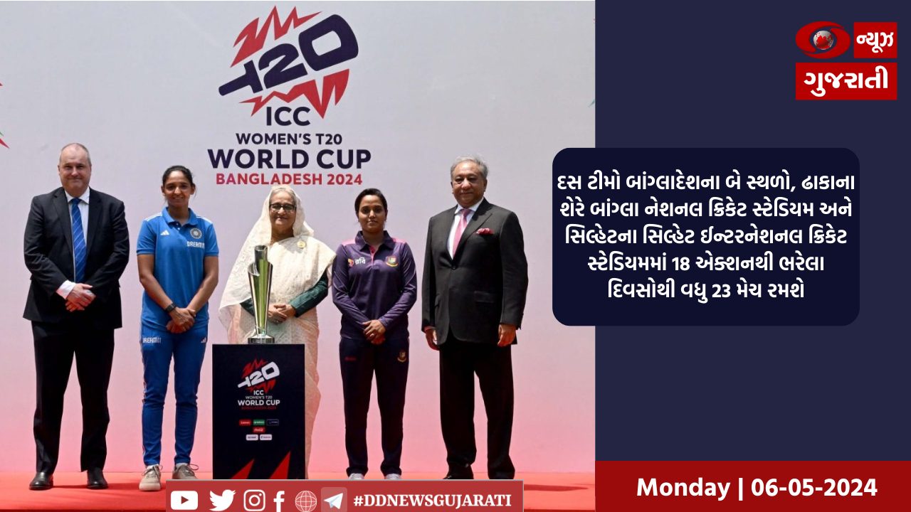 બાંગ્લાદેશમાં યોજાનાર ICC મહિલા T20 વર્લ્ડ કપ 2024 માટે નિશ્ચિત કાર્યક્રમ જાહેર કરવામાં આવ્યો