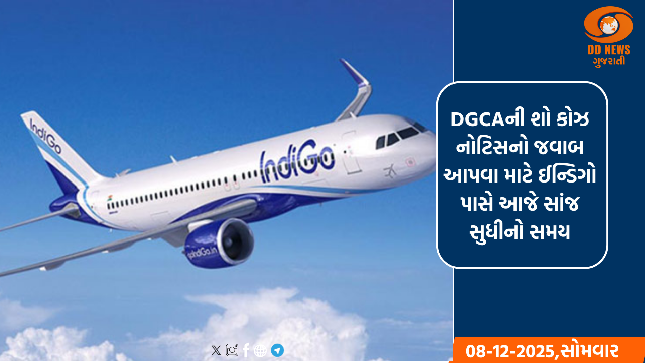 DGCAની શો કોઝ નોટિસનો જવાબ આપવા માટે ઈન્ડિગો પાસે આજે સાંજ સુધીનો સમય
