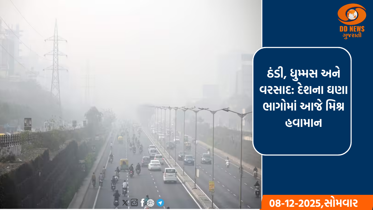 ઠંડી, ધુમ્મસ અને વરસાદ: દેશના ઘણા ભાગોમાં આજે મિશ્ર હવામાન