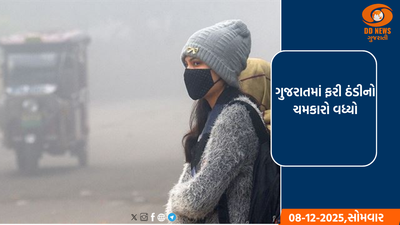 ગુજરાતમાં ફરી ઠંડીનો ચમકારો વધ્યો: દાહોદ 10 ડિગ્રી સાથે રાજ્યનું સૌથી ઠંડું શહેર