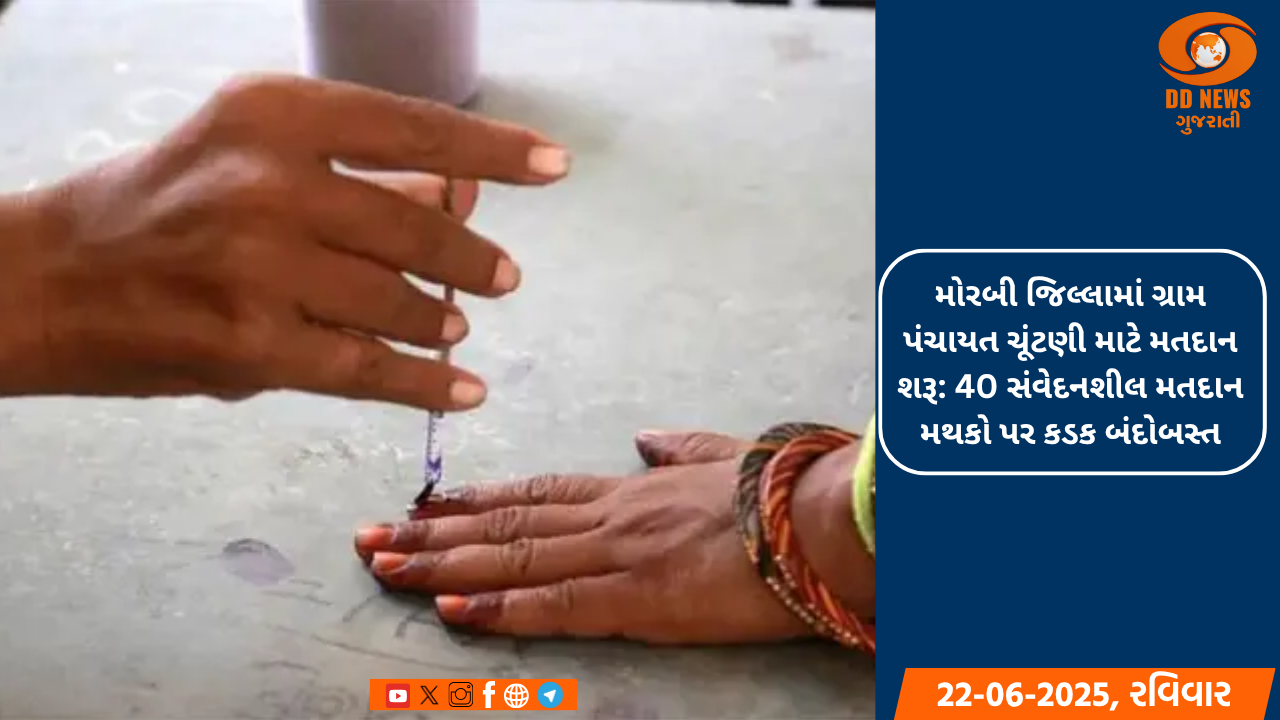 મોરબી જિલ્લામાં ગ્રામ પંચાયત ચૂંટણી માટે મતદાન શરૂ: 40 સંવેદનશીલ મતદાન મથકો પર કડક બંદોબસ્ત