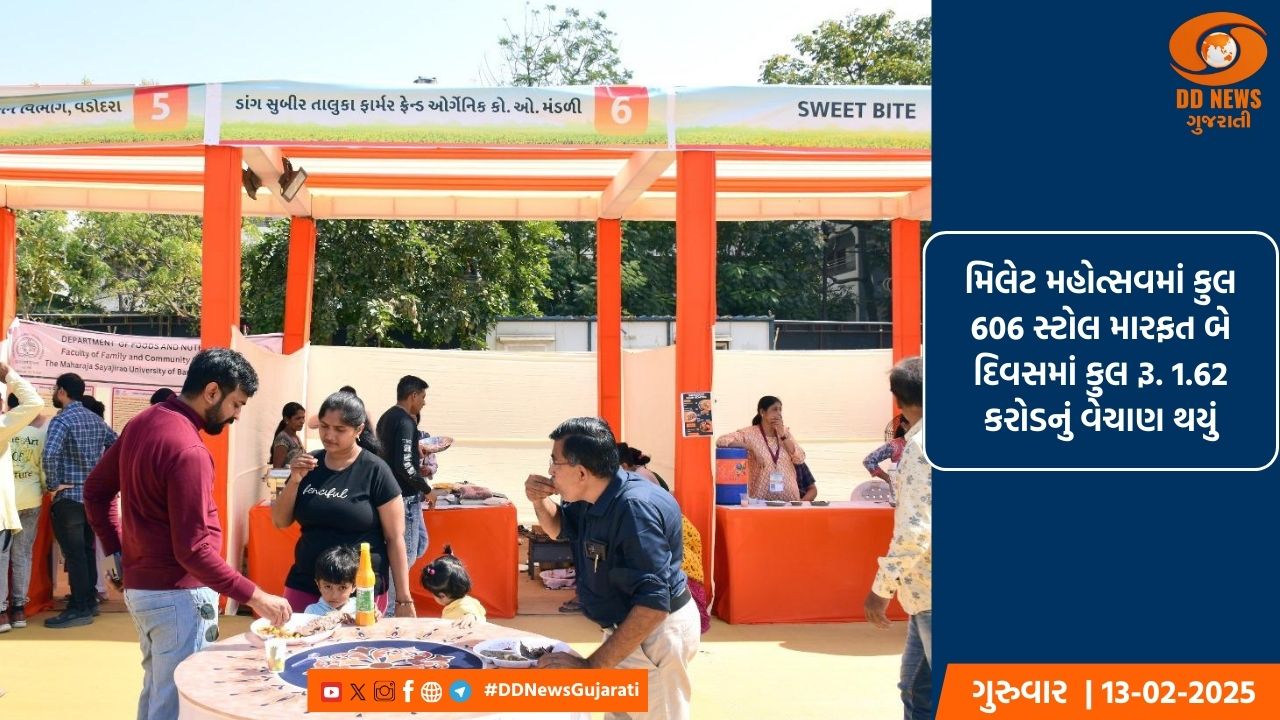ગુજરાતમાં માત્ર બે દિવસમાં જ 2.93 લાખ નાગરિકોએ લીધી “મિલેટ મહોત્સવન”ની મુલાકાત