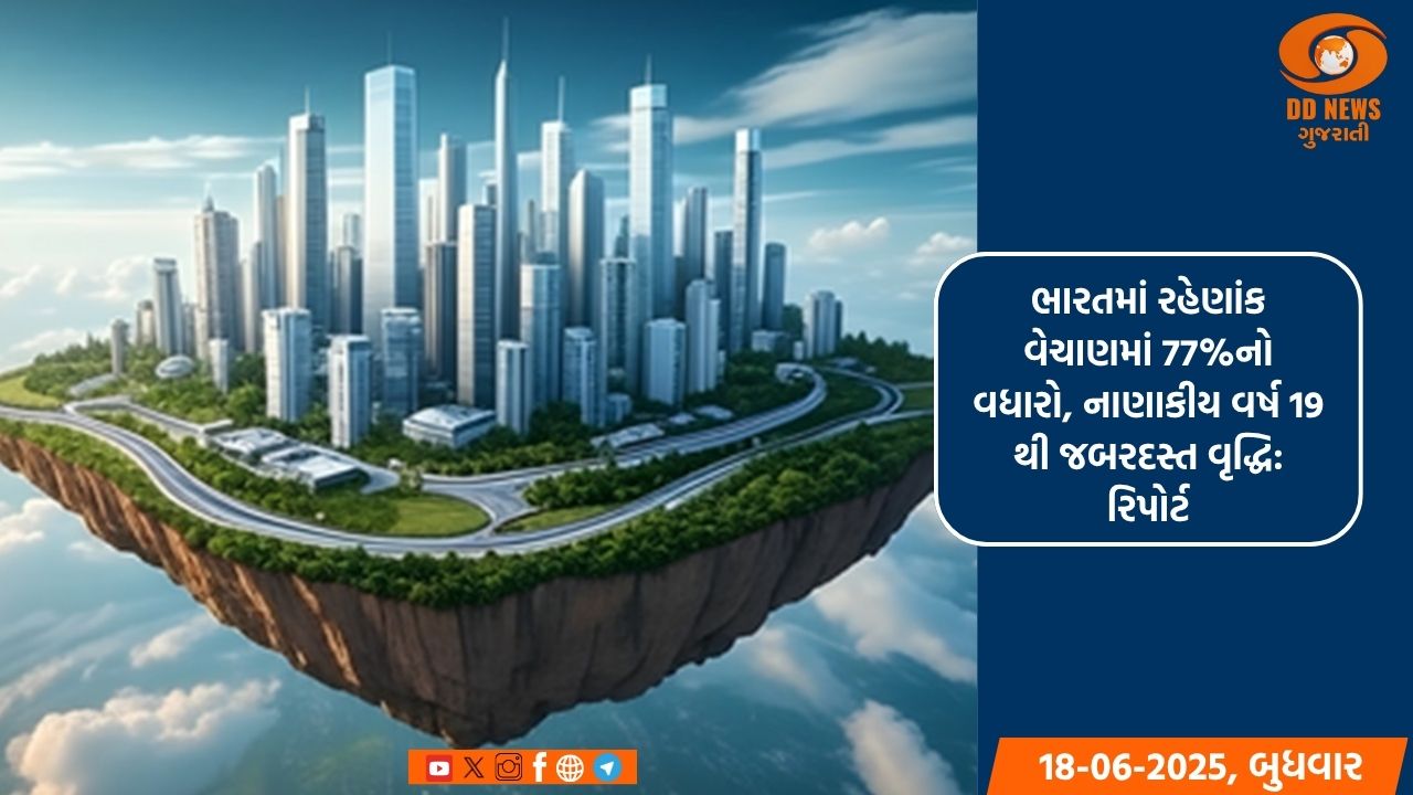 ભારતમાં રહેણાંક વેચાણમાં 77%નો વધારો, નાણાકીય વર્ષ 19 થી જબરદસ્ત વૃદ્ધિ: રિપોર્ટ