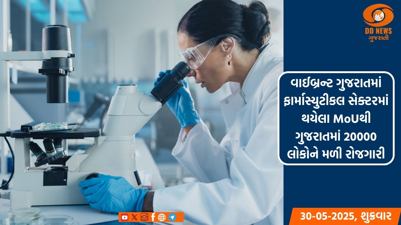 વાઈબ્રન્ટ ગુજરાતમાં ફાર્માસ્યુટીકલ સેક્ટરમાં થયેલા MoUથી ગુજરાતમાં 20000 લોકોને મળી રોજગારી