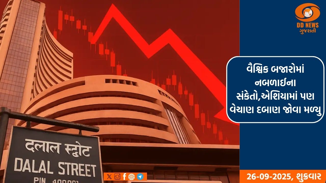 વૈશ્વિક બજારોમાં નબળાઈના સંકેતો,એશિયામાં પણ વેચાણ દબાણ જોવા મળ્યુ